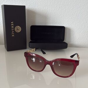 Versace Bordeaux Red Cat Eye Sunglasses VE4394